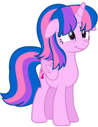 Size: 6312x8231 | Tagged: safe, artist:ejlightning007arts, oc, oc only, oc:hsu amity, species:alicorn, species:pony, alicorn oc, cute, female, floppy ears, horn, mare, not twilight sparkle, simple background, smiling, solo, transparent background, vector, wings