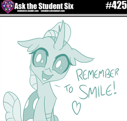 Size: 800x764 | Tagged: safe, artist:sintakhra, character:ocellus, species:changeling, species:reformed changeling, tumblr:studentsix, cute, dawwww, diaocelles, female, happy, heart, looking at you, smiling, solo