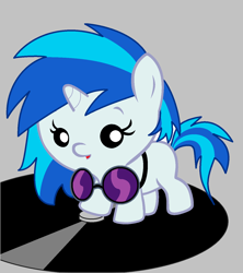 Size: 1280x1440 | Tagged: safe, artist:beavernator, character:dj pon-3, character:vinyl scratch, species:pony, species:unicorn, baby, baby pony, female, glasses, solo, younger