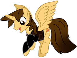 Size: 7296x5582 | Tagged: safe, artist:ejlightning007arts, base used, oc, oc only, oc:ej, species:alicorn, species:pony, alicorn oc, clothing, flying, happy, horn, jacket, male, open mouth, simple background, spread wings, stallion, transparent background, vector, wings
