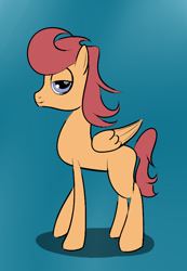 Size: 580x838 | Tagged: safe, artist:astr0zone, oc, oc only, oc:astrozone, species:pegasus, species:pony, blue background, lidded eyes, looking at you, male, profile, simple background, smiling, solo, stallion