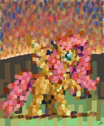 Size: 1024x1229 | Tagged: safe, artist:docwario, character:fluttershy, species:pegasus, species:pony, female, impressionism, modern art, painterly, solo