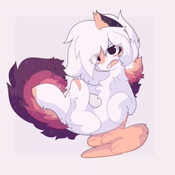 Size: 1636x1632 | Tagged: safe, artist:little-sketches, oc, oc:ayaka, species:pegasus, species:pony, chest fluff, ear fluff, eye clipping through hair, female, simple background, white background