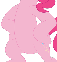 Size: 1092x1196 | Tagged: safe, artist:porygon2z, edit, character:pinkie pie, episode:daring don't, g4, my little pony: friendship is magic, belly, bipedal, cropped, featureless crotch, female, high res, hooves on hips, pictures of bellies, simple background, solo, transparent background, vector, vector edit