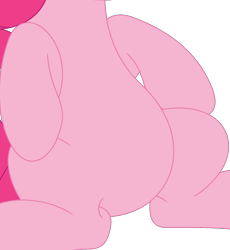 Size: 1536x1673 | Tagged: safe, artist:porygon2z, edit, character:pinkie pie, species:pony, belly, cropped, featureless crotch, female, high res, pictures of bellies, simple background, sitting, solo, transparent background, vector, vector edit