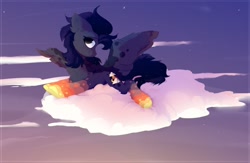 Size: 1920x1255 | Tagged: safe, artist:little-sketches, species:pegasus, species:pony, g4, cloud, female, mare, solo