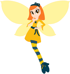 Size: 577x609 | Tagged: safe, artist:prettycelestia, artist:user15432, base used, species:human, g4, my little pony:equestria girls, barely eqg related, clothing, crossover, equestria girls style, equestria girls-ified, fairy, fairy wings, fairyized, female, headband, high heels, jewelry, necklace, rainbow magic (series), shoes, simple background, solo, trixie (rainbow magic), trixie the halloween fairy, white background, wings