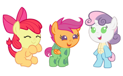 Size: 3840x2400 | Tagged: safe, artist:beavernator, character:apple bloom, character:scootaloo, character:sweetie belle, species:pegasus, species:pony, baby, baby apple bloom, baby belle, baby pony, baby scootaloo, bulbasaur, charmander, costume, crossover, cutie mark crusaders, foal, pokémon, squirtle