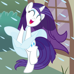Size: 5000x5000 | Tagged: safe, artist:beavernator, character:rarity, absurd resolution, clothing, dress, female, marilyn monroe, movie reference, rain, solo, the seven year itch, vector, wet, wet mane, wet mane rarity, wind