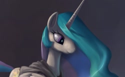 Size: 1165x719 | Tagged: dead source, safe, artist:grissaecrim, character:princess celestia, species:alicorn, species:pony, g4, clothing, cropped, female, mare, photoshop, robe, solo