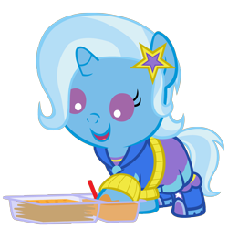 Size: 3520x3520 | Tagged: safe, artist:beavernator, character:trixie, species:pony, species:unicorn, my little pony:equestria girls, baby, baby pony, beavernator is trying to murder us, best pony, clothing, crackers, cute, dawwww, diatrixes, equestria girls outfit, equestria girls ponified, female, filly, foal, handi-snack, high res, hnnng, hoodie, open mouth, peanut butter crackers, ponified, ponified humanized pony, simple background, smiling, solo, sweet dreams fuel, transparent background, vector, younger