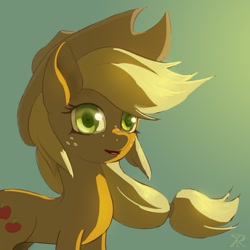 Size: 700x701 | Tagged: safe, artist:grissaecrim, character:applejack, female, looking at you, portrait, solo