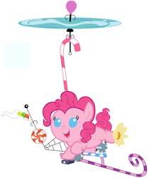 Size: 4200x5000 | Tagged: safe, artist:beavernator, character:pinkie pie, species:pony, absurd resolution, baby, baby pie, baby pony, candy, filly, flag, foal, food, pinkiecopter