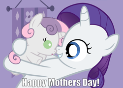 Size: 1280x914 | Tagged: safe, artist:beavernator, character:rarity, character:sweetie belle, species:pony, baby, baby belle, baby pony, bronybait, caption, filly, foal, fridge horror, holding, image macro, implications, implied incest, implied mother and daughter, mother, mother's day, the implications are horrible, we are going to hell, younger
