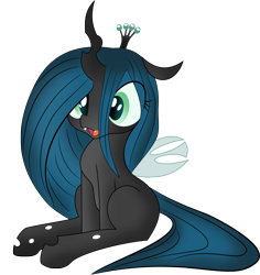 Size: 2560x2711 | Tagged: safe, artist:qcryzzy, artist:zev, character:queen chrysalis, cute, cutealis, female, nymph, simple background, solo, transparent background, vector