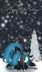 Size: 2334x4000 | Tagged: safe, artist:qcryzzy, artist:zev, character:queen chrysalis, cat ears, cute, cutealis, female, solo