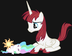 Size: 3600x2800 | Tagged: safe, artist:beavernator, character:princess celestia, oc, species:pony, baby, baby pony, filly, foal, high res, lauren faust, ponified, sun