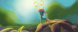 Size: 1268x529 | Tagged: safe, artist:grissaecrim, species:breezies, episode:it ain't easy being breezies, g4, my little pony: friendship is magic, backlighting, solo