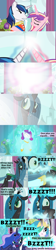 Size: 1280x5760 | Tagged: safe, artist:beavernator, edit, edited screencap, screencap, character:princess cadance, character:princess celestia, character:princess luna, character:queen chrysalis, character:shining armor, species:alicorn, species:changeling, species:pony, episode:a canterlot wedding, g4, my little pony: friendship is magic, archon, bug zapper, changeling queen, comic, crossover, female, fusion, magic, male, mare, protoss, screencap comic, stallion, starcraft