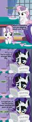 Size: 960x3600 | Tagged: safe, artist:beavernator, character:rarity, character:sweetie belle, species:cow, bodypaint, comic, face doodle, newspaper, nose ring, paint, paint on fur, prank, raricow