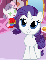 Size: 4000x5200 | Tagged: safe, artist:beavernator, character:rarity, character:sweetie belle, species:pony, absurd resolution, baby, baby belle, baby pony, costume, crossover, filly, foal, spider-man