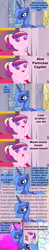 Size: 1120x5670 | Tagged: safe, artist:beavernator, character:princess cadance, character:princess luna, species:alicorn, species:pegasus, species:pony, baby, baby pony, baby talk, beavernator is trying to murder us, bipedal, comic, cute, cutedance, female, filly, foal, food, frown, hoof hold, lidded eyes, macaroni, mare, open mouth, pasta, pegasus cadance, s1 luna, sitting, smiling, squishy cheeks, unamused
