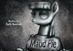 Size: 3508x2480 | Tagged: safe, artist:jowyb, character:maud pie, episode:maud pie, g4, my little pony: friendship is magic, bust, title card