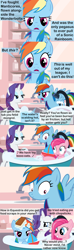 Size: 1120x3780 | Tagged: safe, artist:beavernator, character:pinkie pie, character:rainbow dash, character:rarity, bath, bathtub, boat, claw foot bathtub, comic, hair over one eye, toy boat, water, wet, wet mane