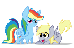 Size: 2179x1429 | Tagged: safe, artist:chub-wub, character:derpy hooves, character:rainbow dash, species:pegasus, species:pony, female, mare, simple background, transparent background, unamused