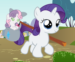 Size: 4800x4000 | Tagged: safe, artist:beavernator, character:rarity, character:sweetie belle, species:pony, baby, baby belle, baby pony, filly, foal, pacifier