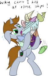 Size: 1566x2465 | Tagged: safe, artist:outlawedtofu, artist:underpable, oc, oc only, oc:littlepip, species:pony, species:unicorn, fallout equestria, comic, fanfic, fanfic art, female, floppy ears, hooves, horn, mare, open mouth, pun, shipping, simple background, solo, transparent background, vector, visual gag