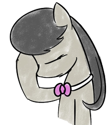Size: 650x742 | Tagged: safe, artist:erthilo, character:octavia melody, crayon, facehoof, female, solo