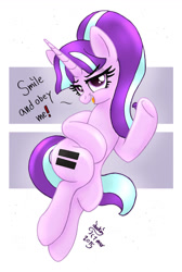 Size: 875x1300 | Tagged: safe, artist:joakaha, character:starlight glimmer, episode:the cutie map, g4, my little pony: friendship is magic, female, obey, solo