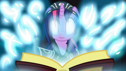 Size: 2560x1440 | Tagged: safe, artist:beavernator, character:twilight sparkle, cosplay, female, glowing eyes, jace beleren, magic the gathering, planeswalker, solo