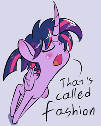 Size: 1024x1280 | Tagged: safe, artist:underpable, character:twilight sparkle, character:twilight sparkle (alicorn), species:alicorn, species:pony, episode:castle sweet castle, g4, my little pony: friendship is magic, alternate hairstyle, derpin daily, eyes closed, female, forced perspective, mare, open mouth, punklight sparkle, solo