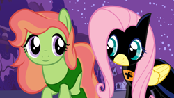 Size: 3840x2160 | Tagged: safe, artist:beavernator, character:fluttershy, character:tree hugger, episode:make new friends but keep discord, g4, my little pony: friendship is magic, batman, batmare, clothing, costume, crossover, poison ivy