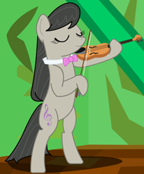 Size: 886x1076 | Tagged: safe, artist:erthilo, character:octavia melody, species:earth pony, species:pony, bipedal, female, solo, standing, violin