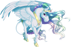 Size: 2560x1679 | Tagged: safe, artist:kittehkatbar, character:princess celestia, species:alicorn, species:classical unicorn, species:pony, g4, clothing, colored eyebrows, crown, eyebrows, female, hoers, hoof shoes, jewelry, leonine tail, looking at you, mare, necklace, peytral, realistic anatomy, regalia, shoes, simple background, smiling, solo, spread wings, transparent background, unshorn fetlocks, wings