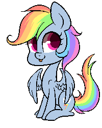 Size: 200x250 | Tagged: safe, artist:pinipy, character:rainbow dash, animated, female, pixel art, solo