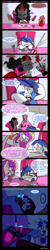 Size: 700x3528 | Tagged: safe, artist:lunarcakez, character:king sombra, character:princess cadance, character:shining armor, comic, crying, dark magic, food, ketchup, magic, paranoia fuel, sauce, scared, shit just got real, sombra eyes, the dinner guest