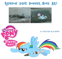 Size: 2400x2307 | Tagged: safe, artist:lonewolf3878, character:rainbow dash, b-1b lancer, bomb, bomber, my little pony logo, simple background, transparent background, weapon
