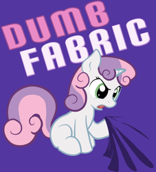 Size: 660x726 | Tagged: safe, artist:ajin, character:sweetie belle, dumb fabric, female, solo