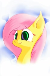 Size: 1024x1545 | Tagged: safe, artist:freeedon, character:fluttershy, species:pony, female, mare, portrait, smiling, solo, three quarter view
