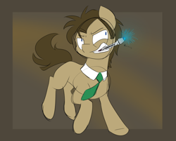 Size: 1280x1029 | Tagged: safe, artist:estrill, character:doctor whooves, character:time turner, species:pony, doctor who, male, mouth hold, solo, sonic screwdriver, stallion
