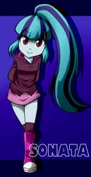 Size: 700x1360 | Tagged: safe, artist:nekojackun, character:sonata dusk, my little pony:equestria girls, clothing, female, looking at you, skirt, smiling, solo