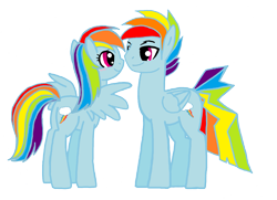 Size: 1665x1203 | Tagged: safe, artist:jaquelindreamz, character:rainbow dash, dashblitz, female, male, ponidox, rainbow blitz, rule 63, self ponidox, selfcest, shipping, simple background, straight, transparent background