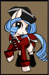Size: 622x955 | Tagged: safe, artist:starshinebeast, oc, oc only, oc:opuscule antiquity, species:pony, species:unicorn, british, clothing, female, hat, line infantry, mare, red coat, redcoats, sketch, solo, tricorne, uniform