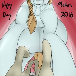 Size: 1280x1280 | Tagged: safe, artist:m-p-l, oc, oc only, belly, mother and son, mother's day, pregnant
