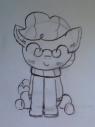 Size: 720x960 | Tagged: safe, artist:thefanficfanpony, character:svengallop, clothing, cute, sketch, svenabetes, sweater