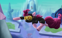 Size: 2000x1250 | Tagged: safe, artist:deathpwny, character:pinkie pie, episode:pinkie spy, episode:the crystal empire, g4, my little pony: equestria girls, my little pony: friendship is magic, goggles, night vision goggles